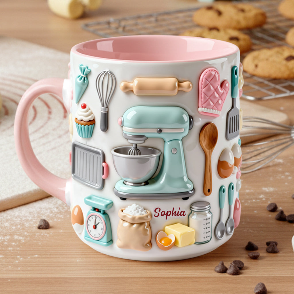 Love Baking - Personalized Baking Accent Mug & Coaster