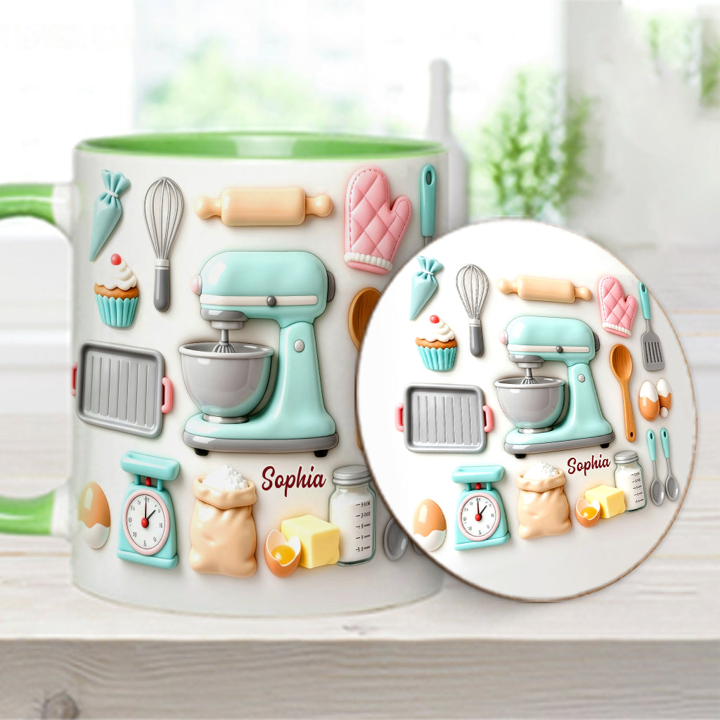 Love Baking - Personalized Baking Accent Mug & Coaster