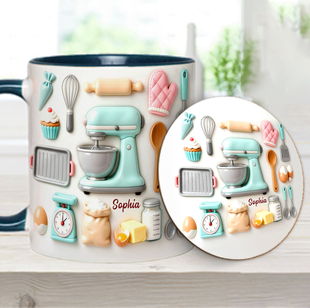 Love Baking - Personalized Baking Accent Mug & Coaster