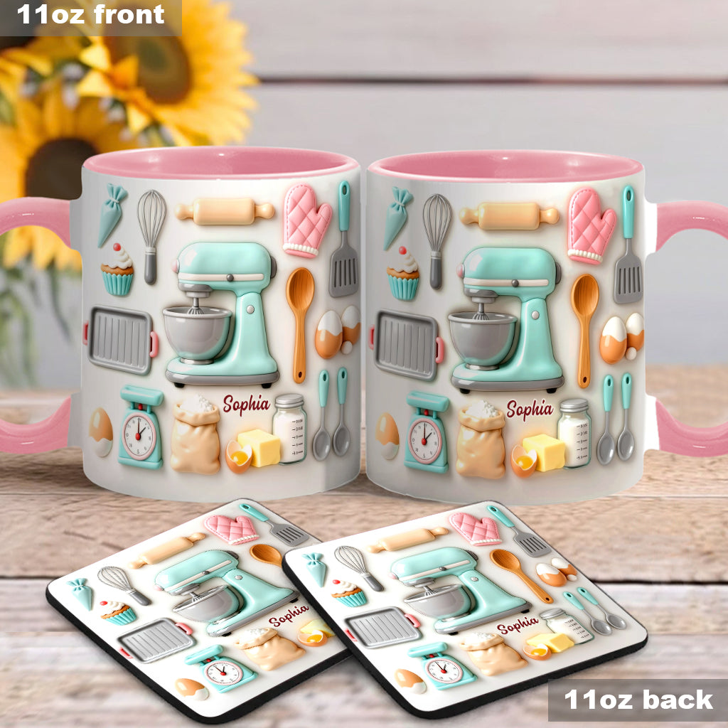 Love Baking - Personalized Baking Accent Mug & Coaster