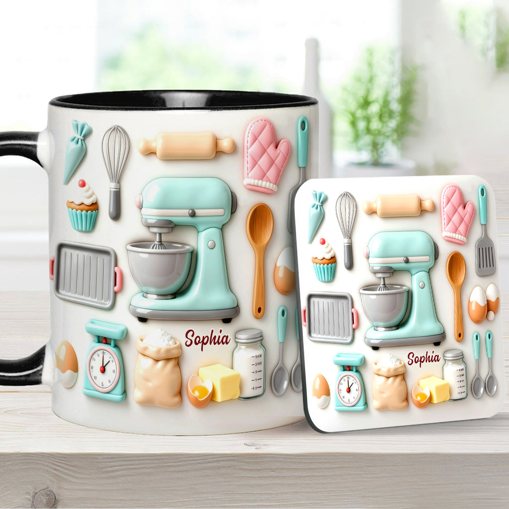 Love Baking - Personalized Baking Accent Mug & Coaster