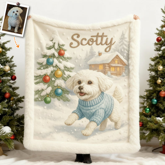 Love Dog And Cat, Custom Pet Blanket From Any Photo - Personalized Dog Blanket