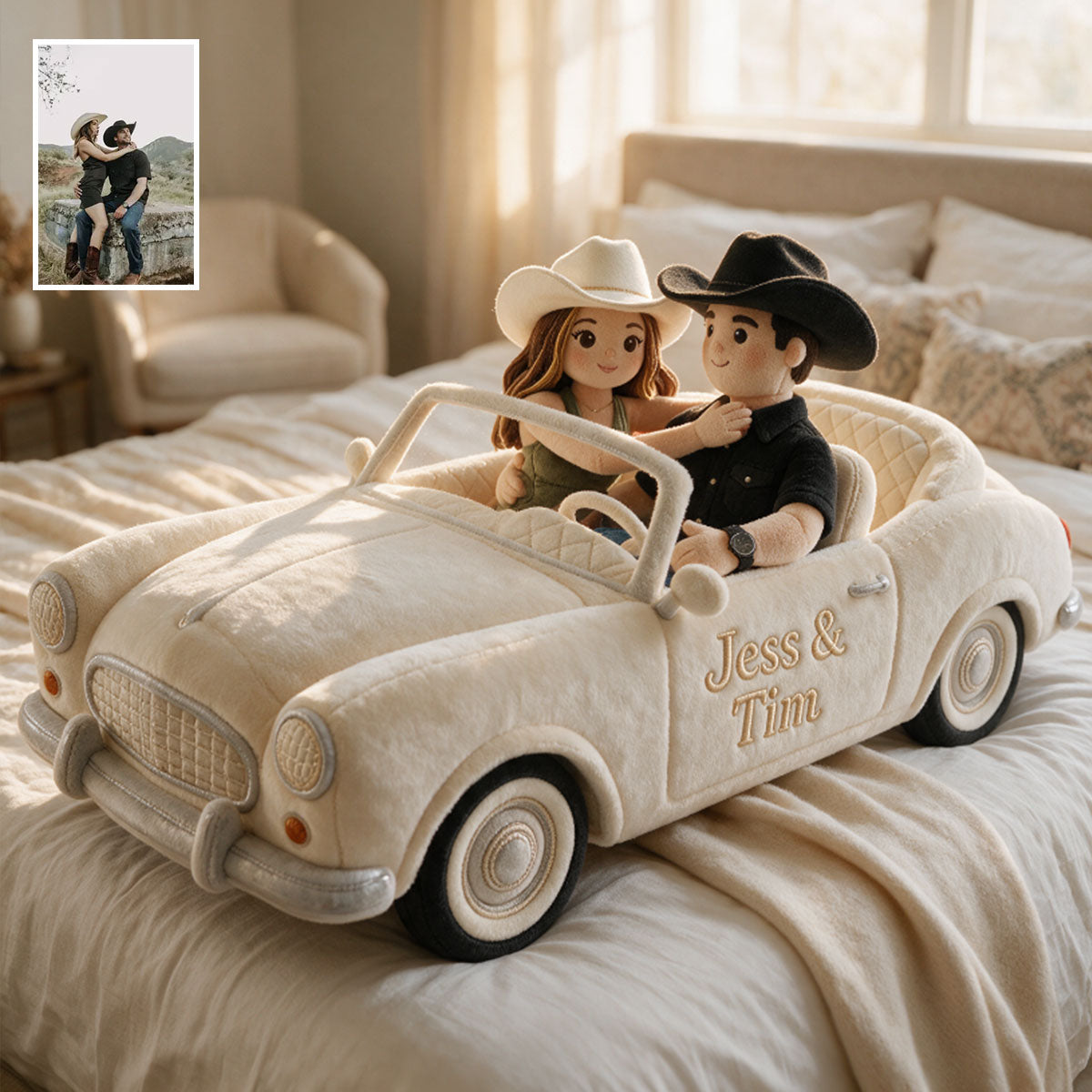 Our Journey Together - Personalized Couple Premium Faux Fur Pillow