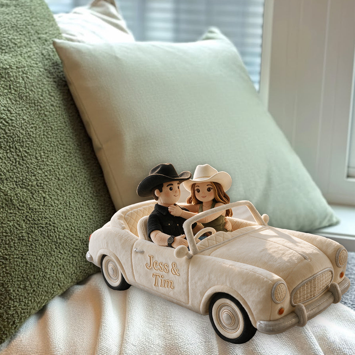 Our Journey Together - Personalized Couple Premium Faux Fur Pillow