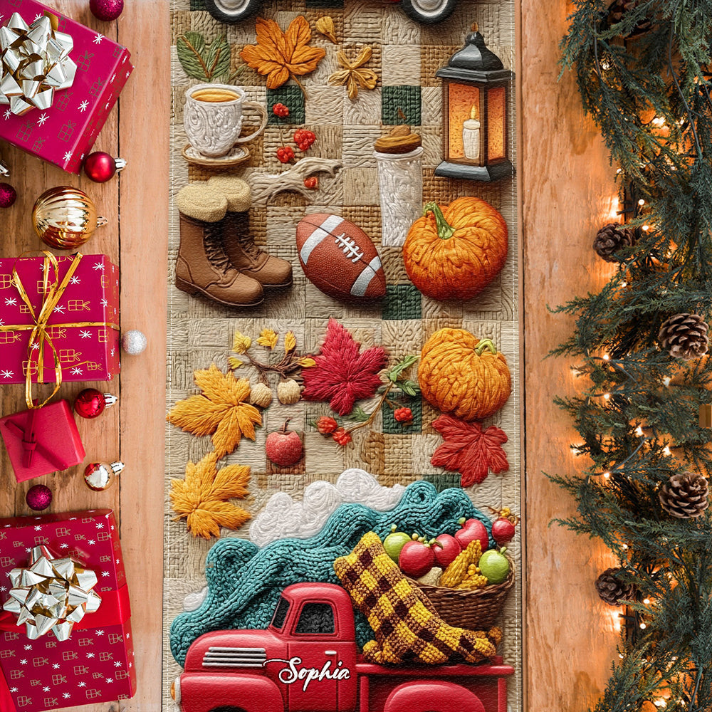 Tis The Season - Personalized Autumn Table Runner