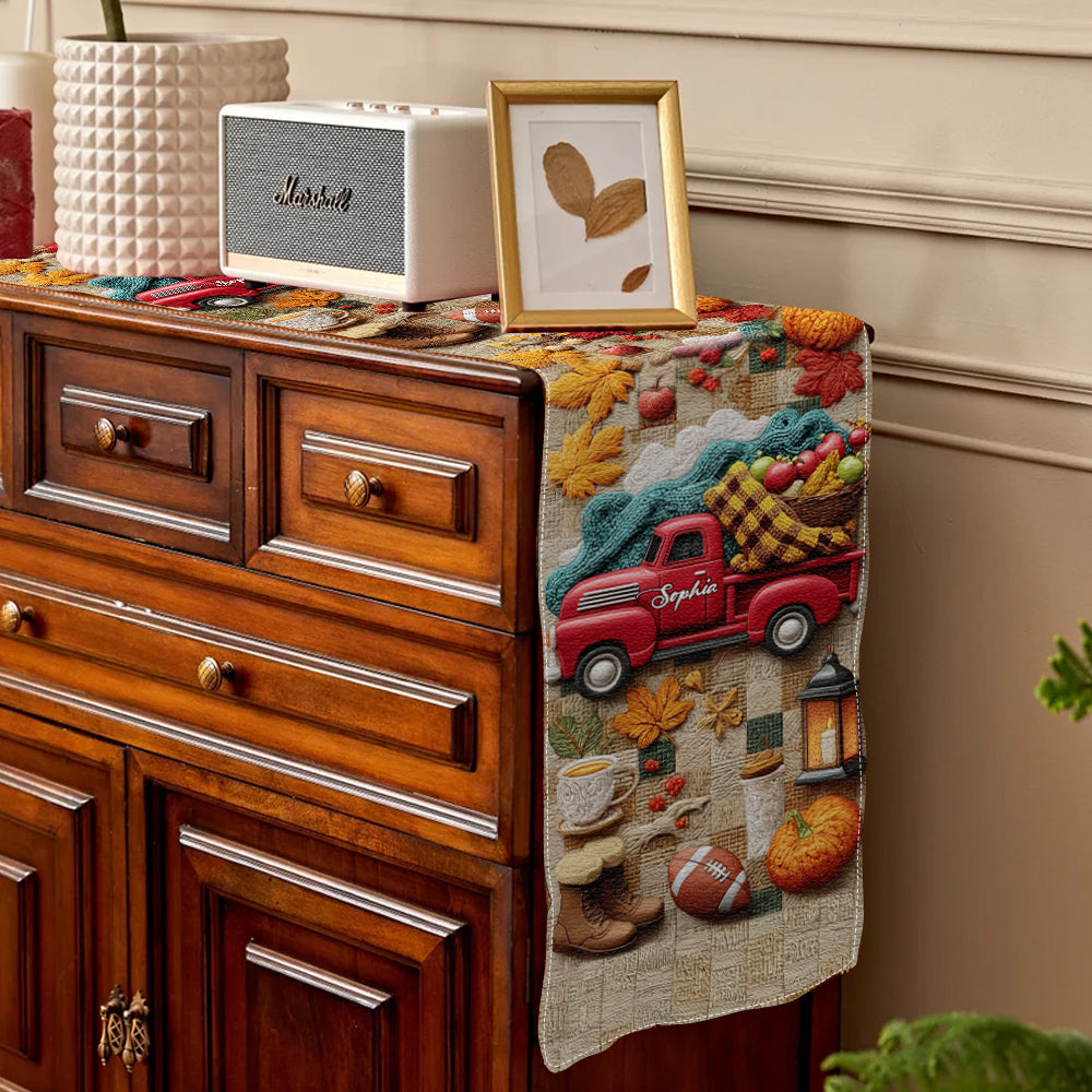 Tis The Season - Personalized Autumn Table Runner