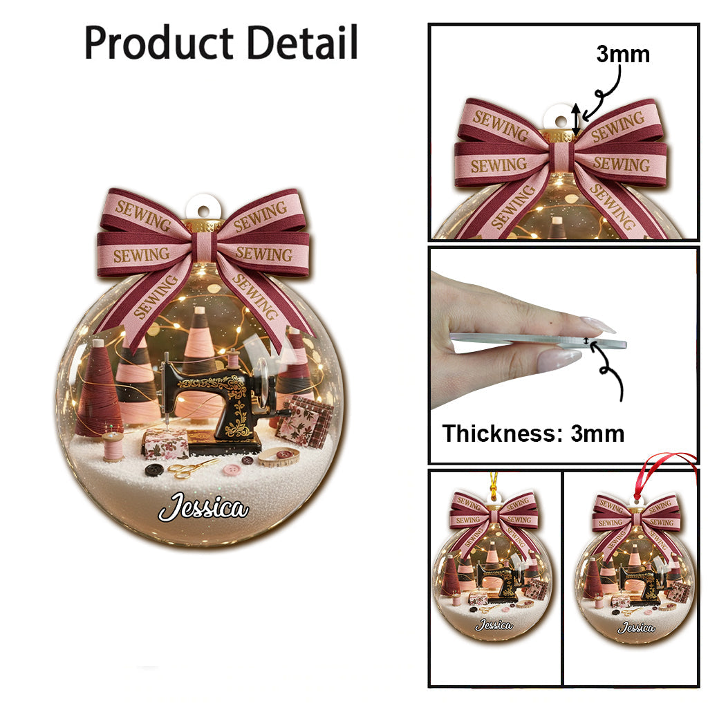 Sewing Lovers - Personalized Sewing Ornament