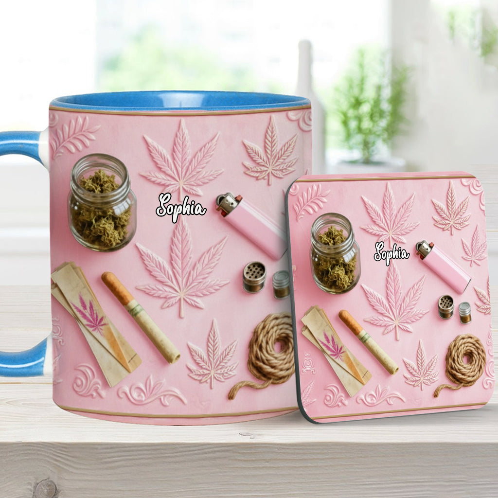 Magical Leaves - Personalized Weed Accent Mug & Coaster