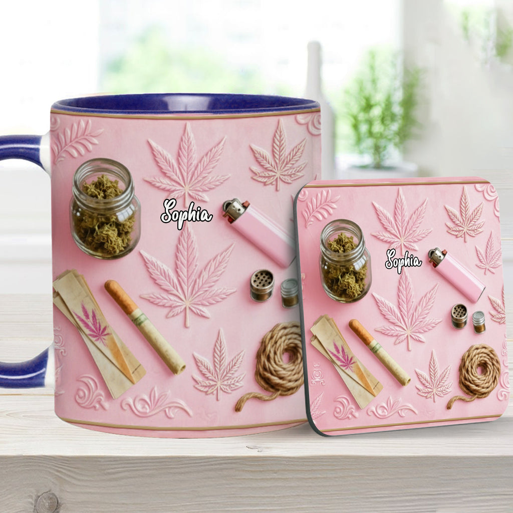 Magical Leaves - Personalized Weed Accent Mug & Coaster