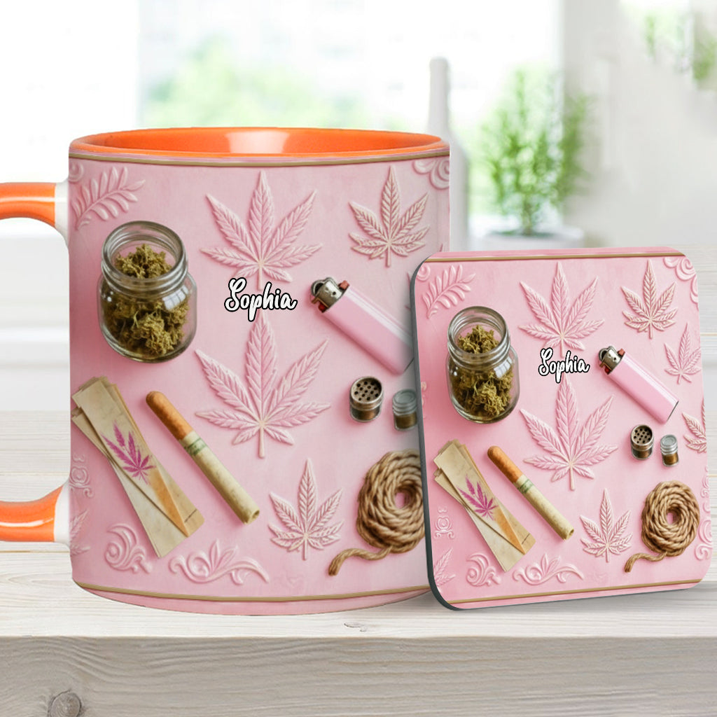 Magical Leaves - Personalized Weed Accent Mug & Coaster
