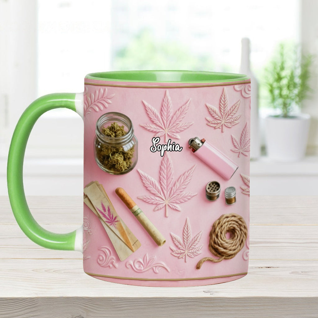 Magical Leaves - Personalized Weed Accent Mug & Coaster