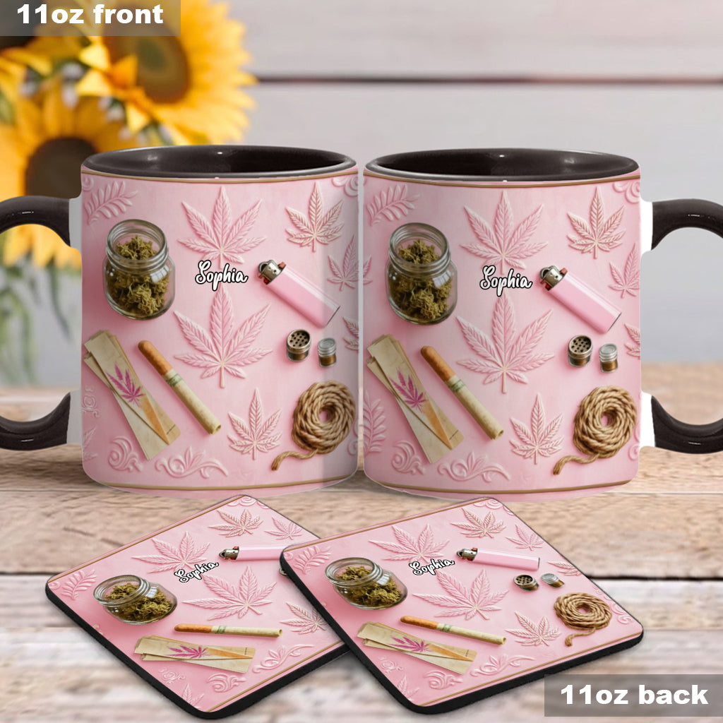 Magical Leaves - Personalized Weed Accent Mug & Coaster
