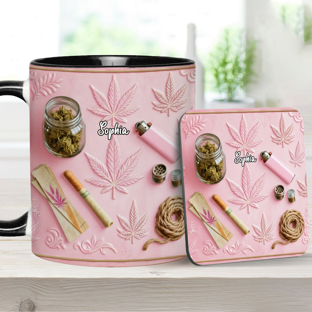 Magical Leaves - Personalized Weed Accent Mug & Coaster