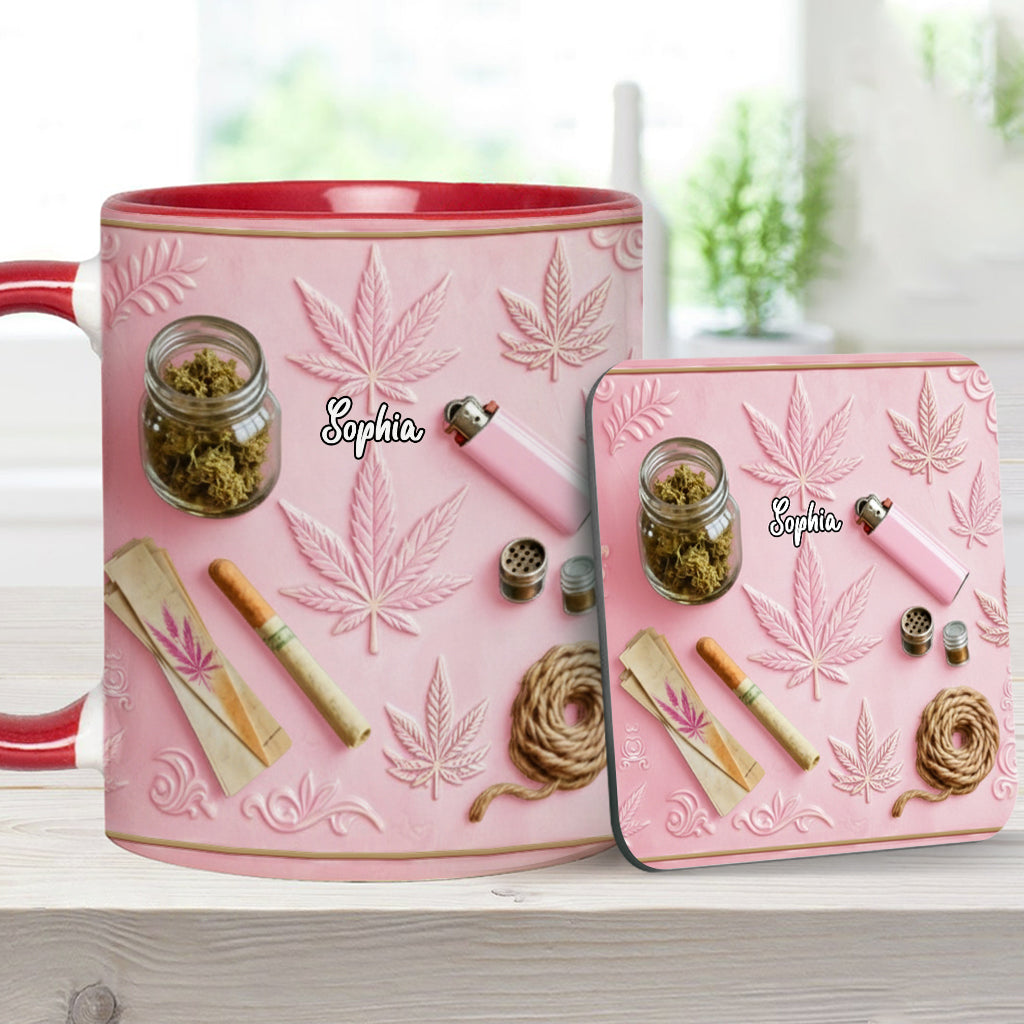 Magical Leaves - Personalized Weed Accent Mug & Coaster