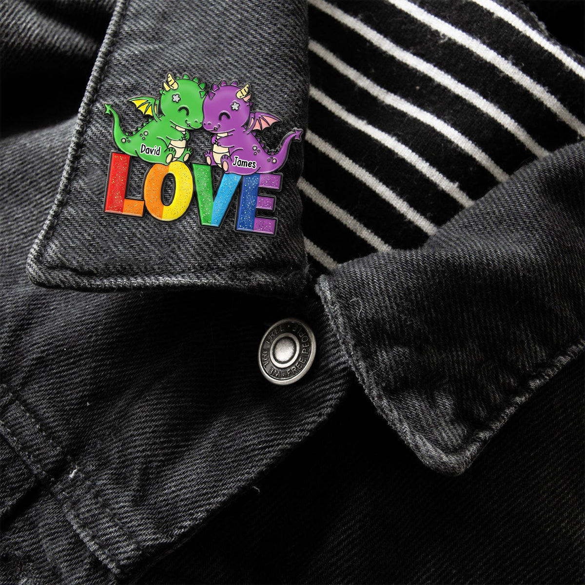 Love Is Love - Personalized LGBT Support Pin