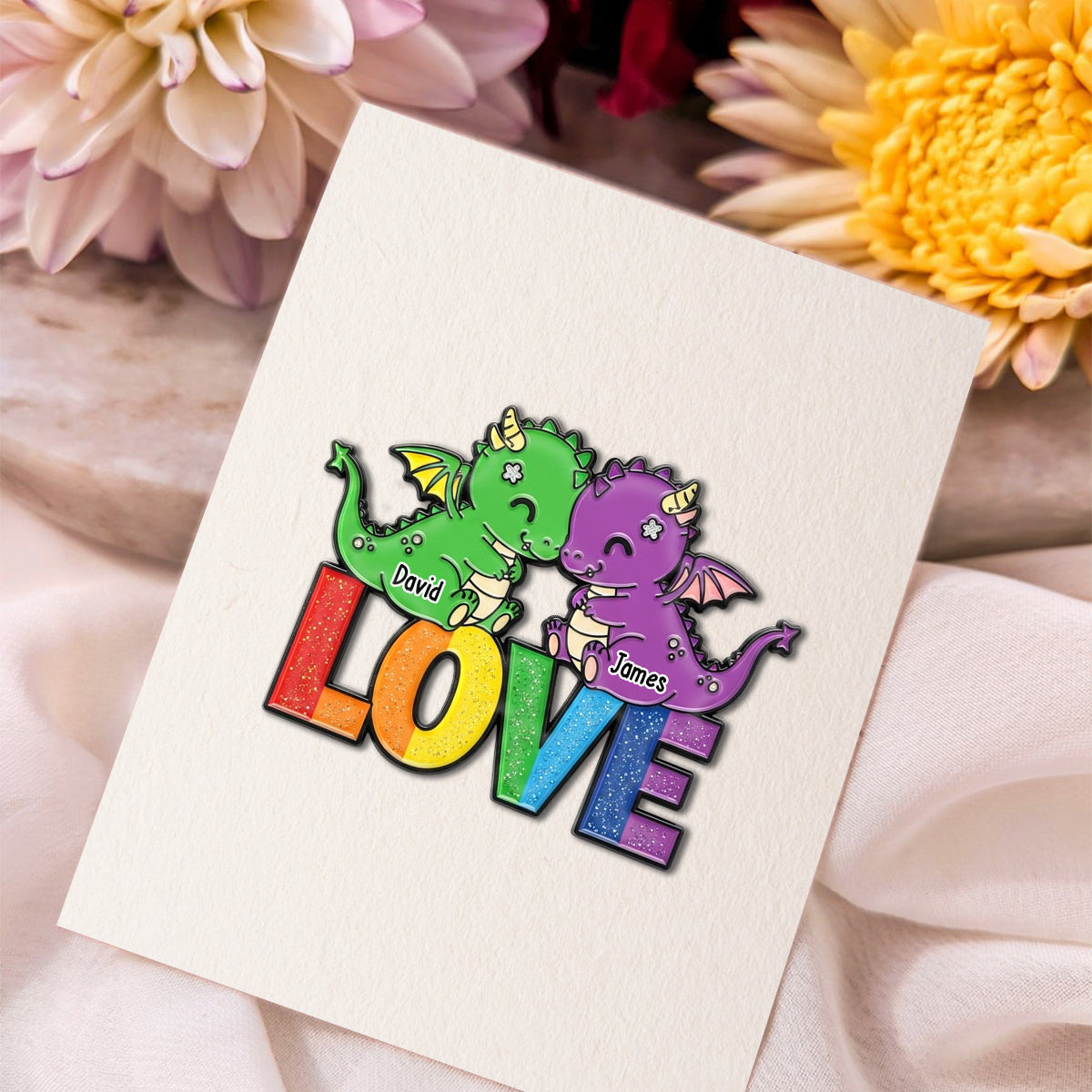Love Is Love - Personalized LGBT Support Pin