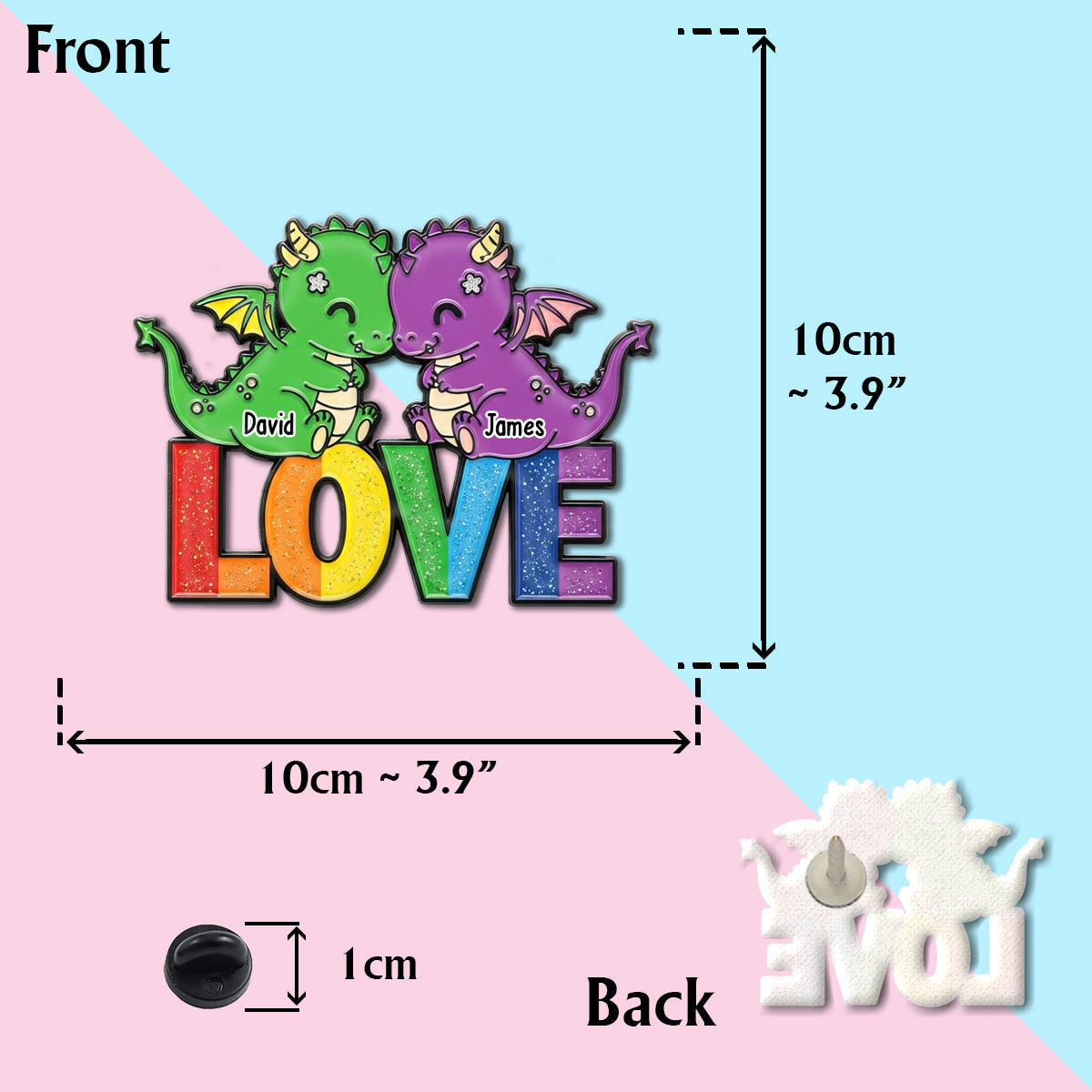 Love Is Love - Personalized LGBT Support Pin