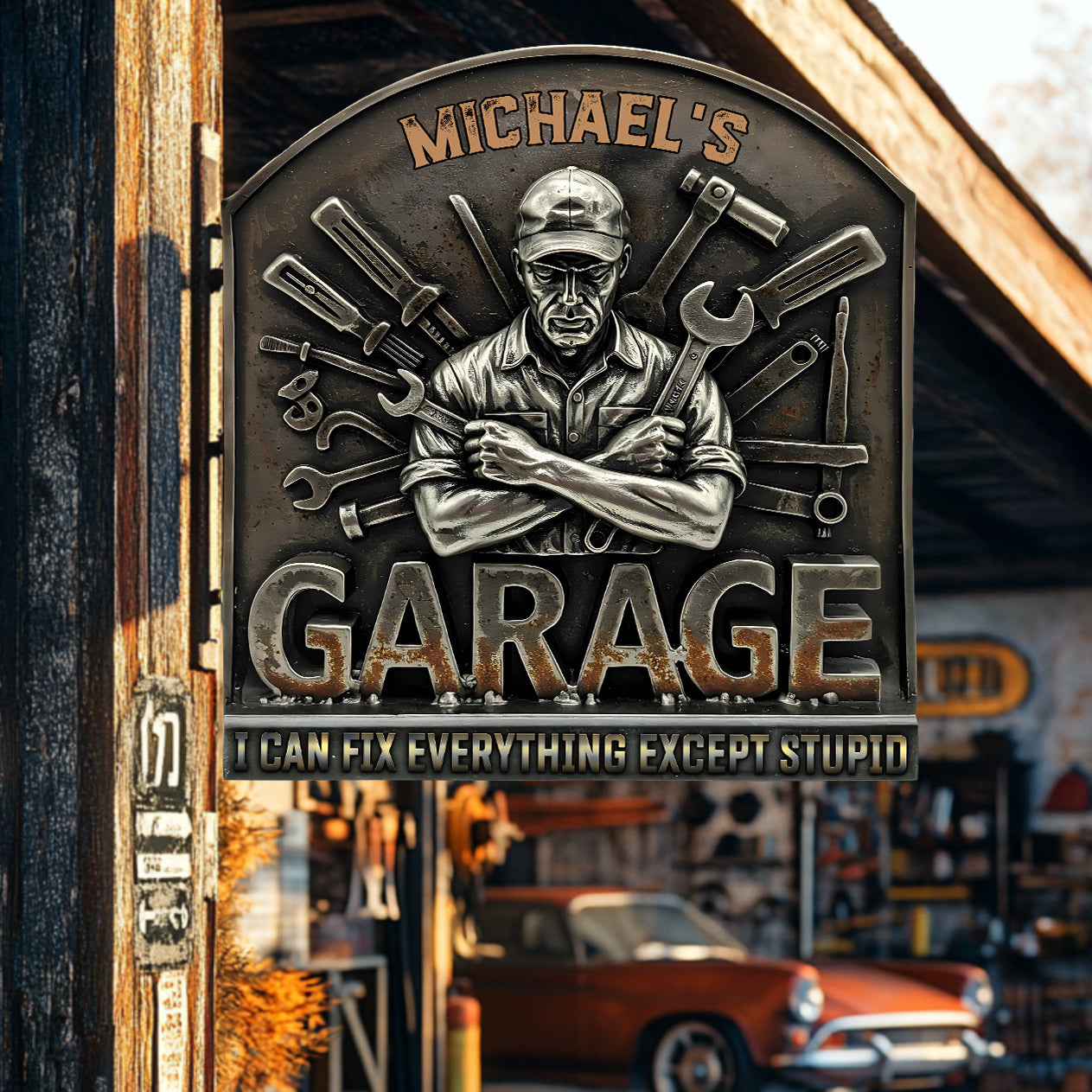 I Can Fix Everything - Personalized Mechanic Cut Metal Sign