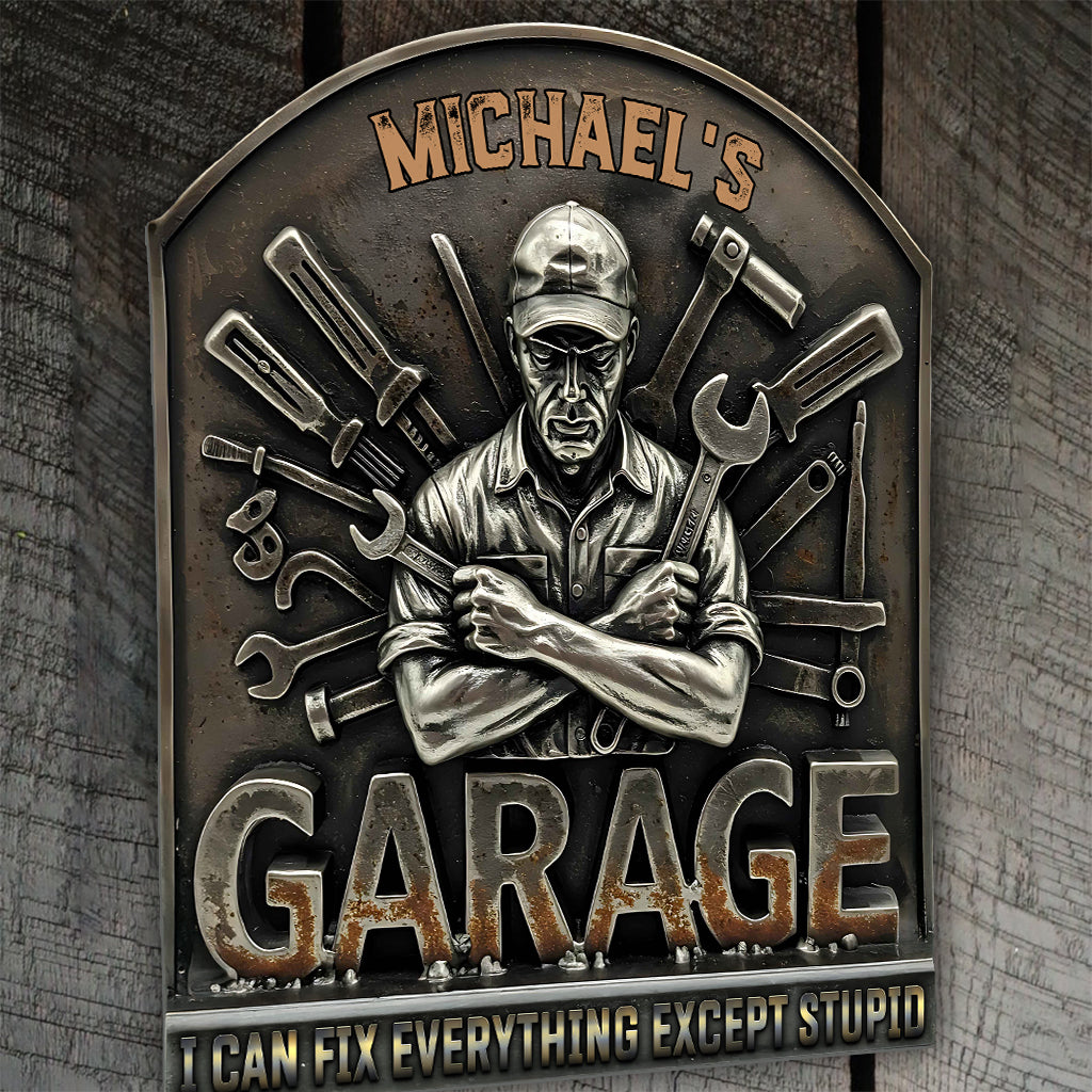 I Can Fix Everything - Personalized Mechanic Cut Metal Sign