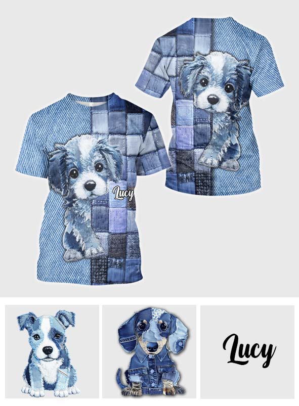 Love Golden Retriever - Personalized Dog All Over Shirt