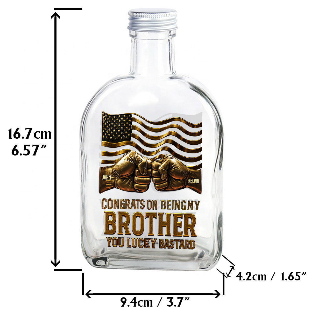 Congrat On Being My Brother - Personalized Sibling Wine Bottle