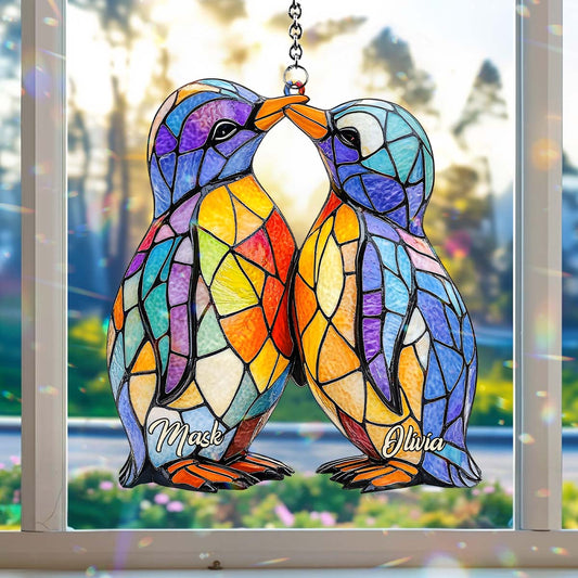 You Are My Penguin - Personalized Penguin Lover Window Hanging Suncatcher Ornament