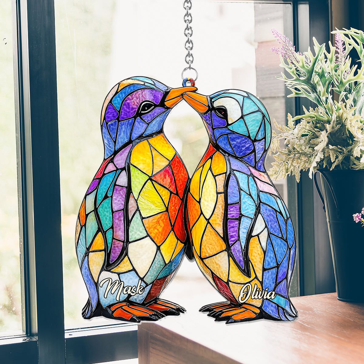 You Are My Penguin - Personalized Penguin Lover Window Hanging Suncatcher Ornament