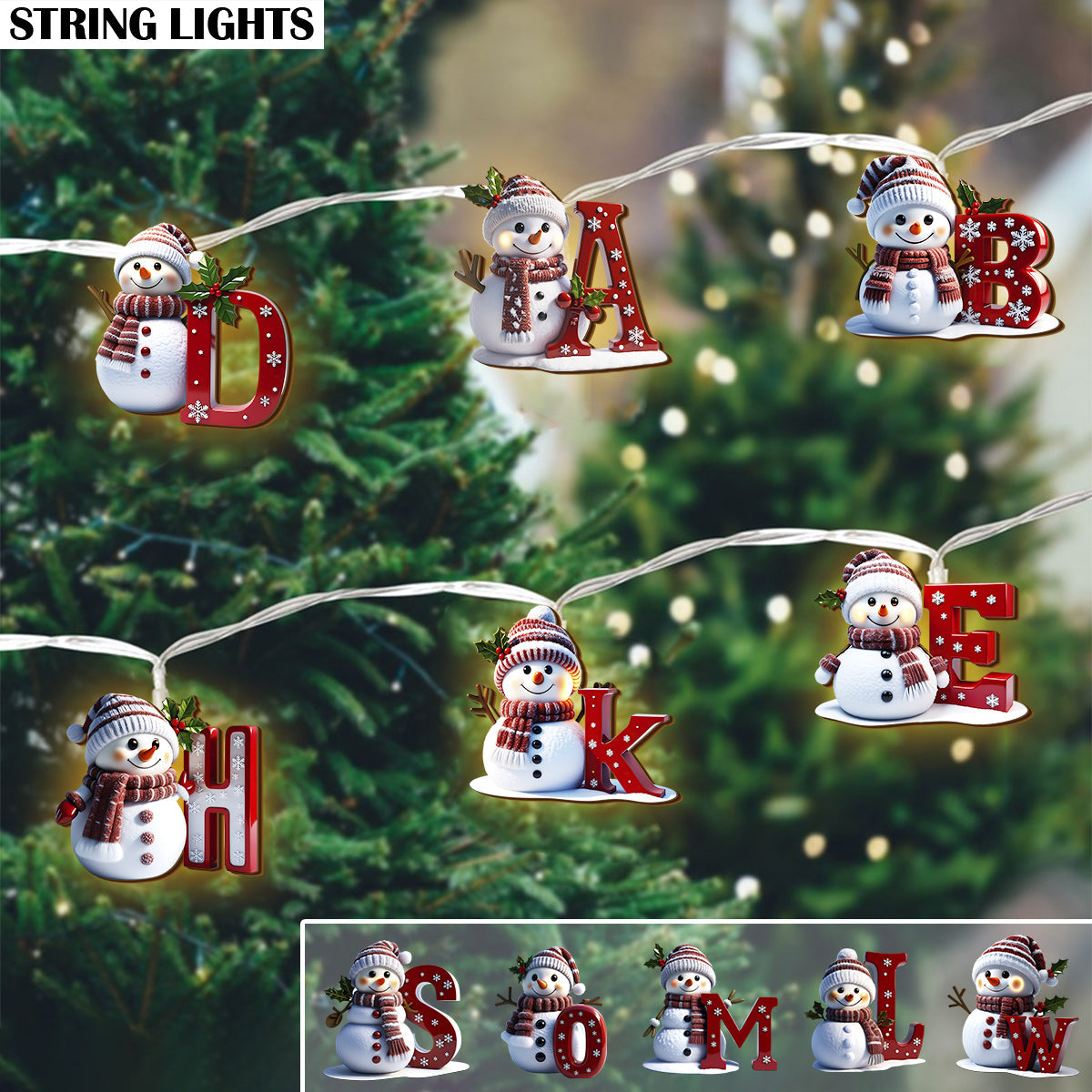 Happy Family - Personalized Family String Lights