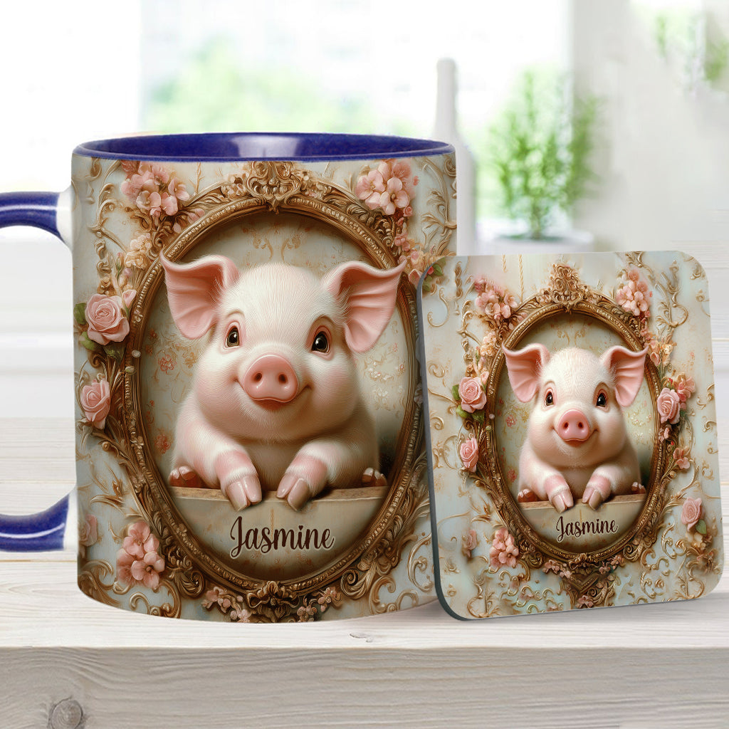 Cute Pigs - Personalized Pig Lover Accent Mug