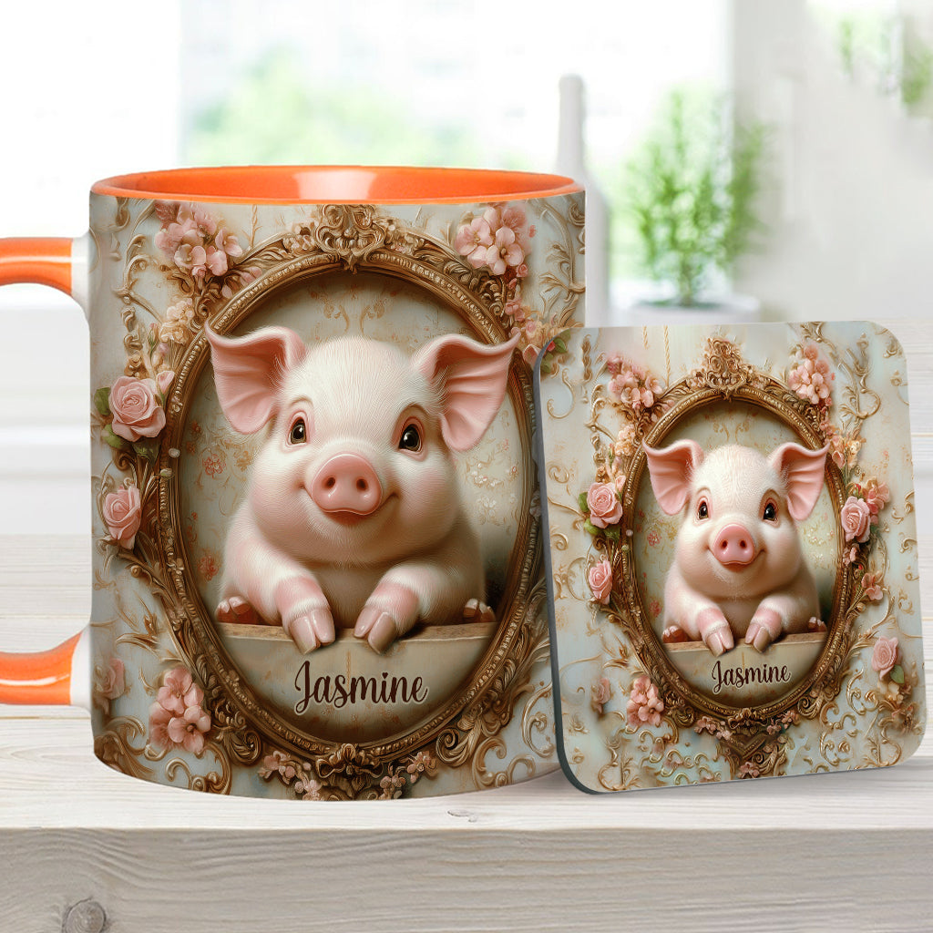 Cute Pigs - Personalized Pig Lover Accent Mug
