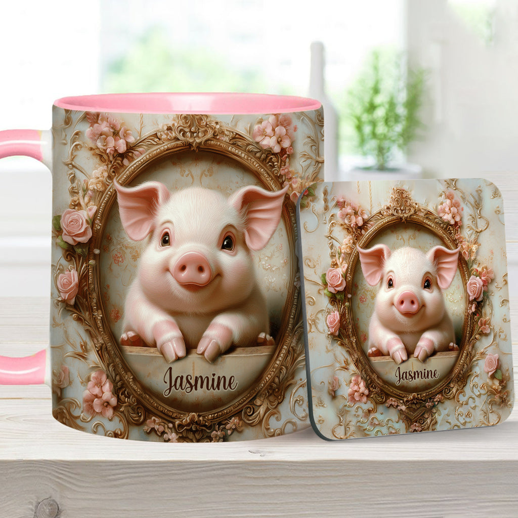 Cute Pigs - Personalized Pig Lover Accent Mug