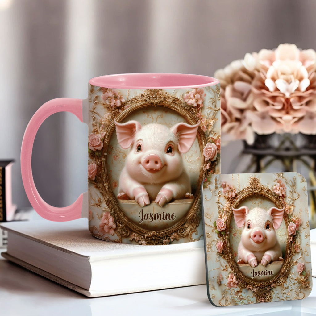 Cute Pigs - Personalized Pig Lover Accent Mug