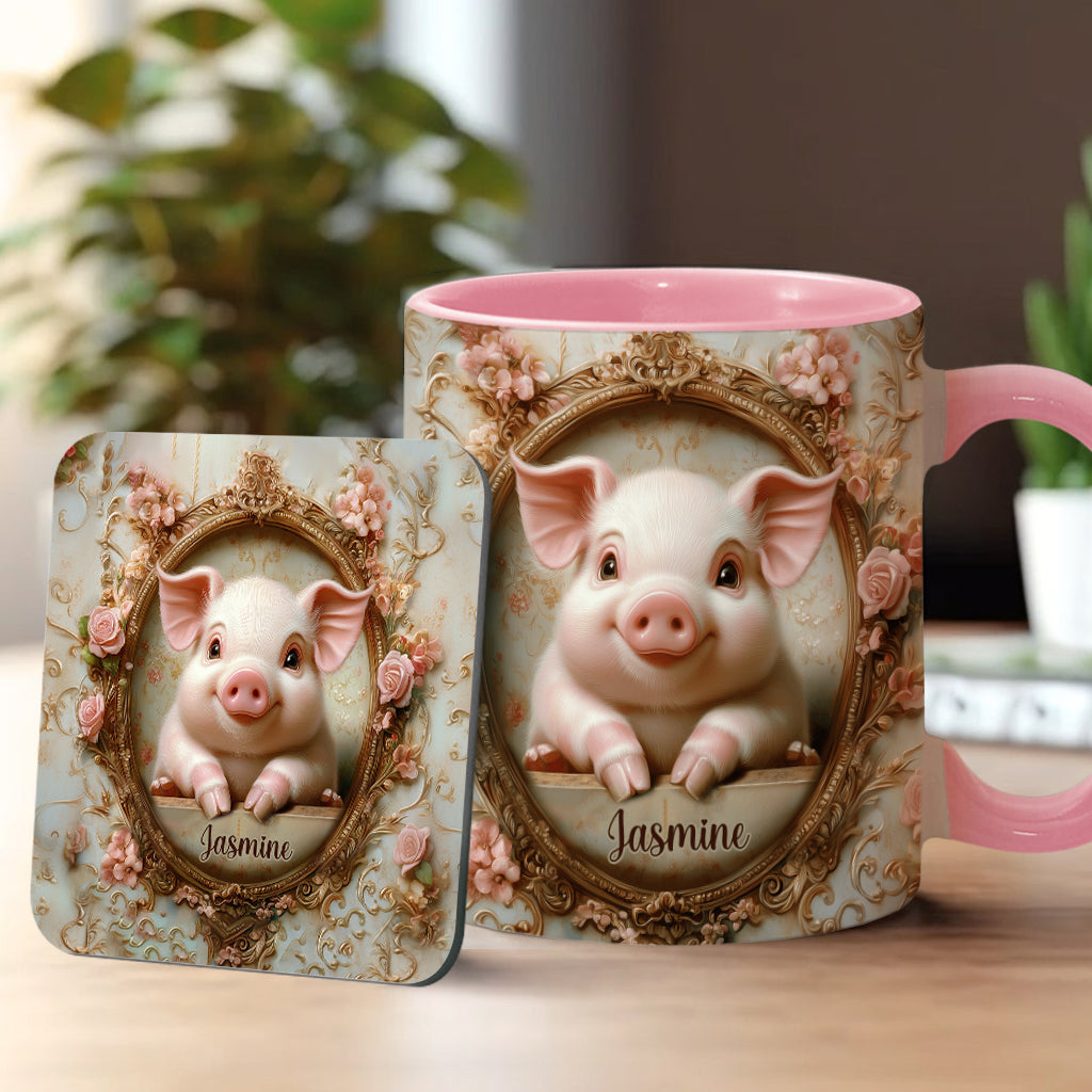Cute Pigs - Personalized Pig Lover Accent Mug