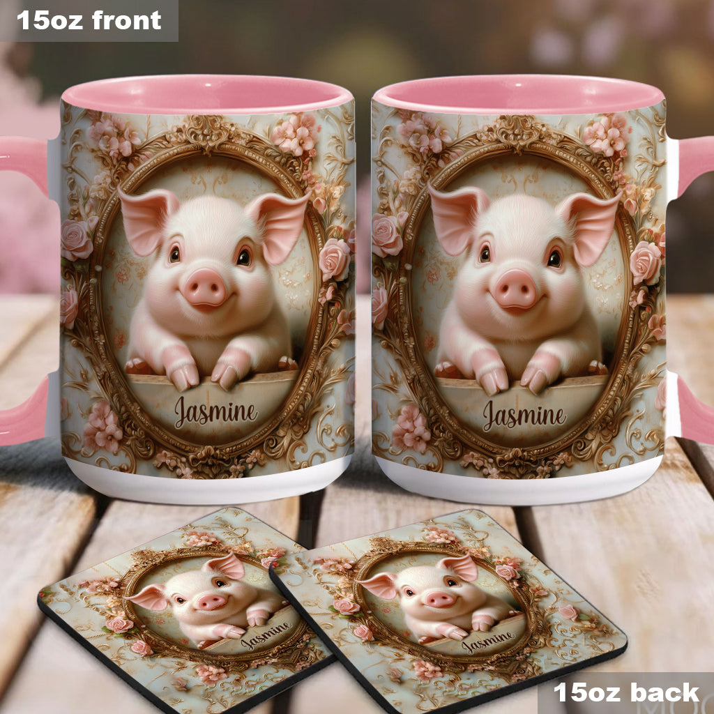 Cute Pigs - Personalized Pig Lover Accent Mug
