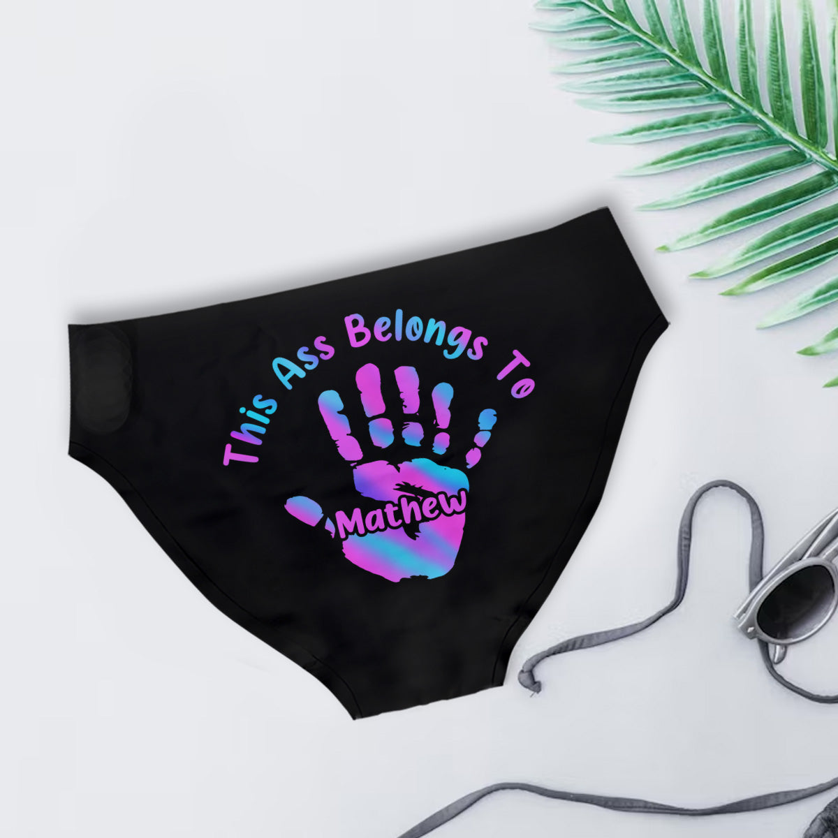 This Ass Is Taken Gift For Her Or Him - Personalized Couple Women Briefs & Men Boxer Briefs