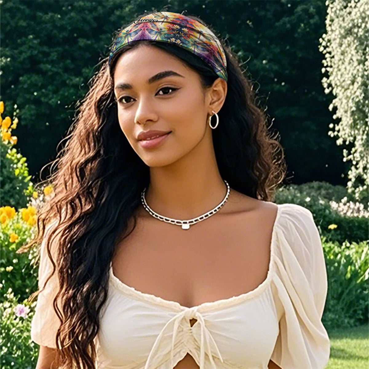 Love Dragonfly - Personalized Dragonfly Unisex Headband/ Turban