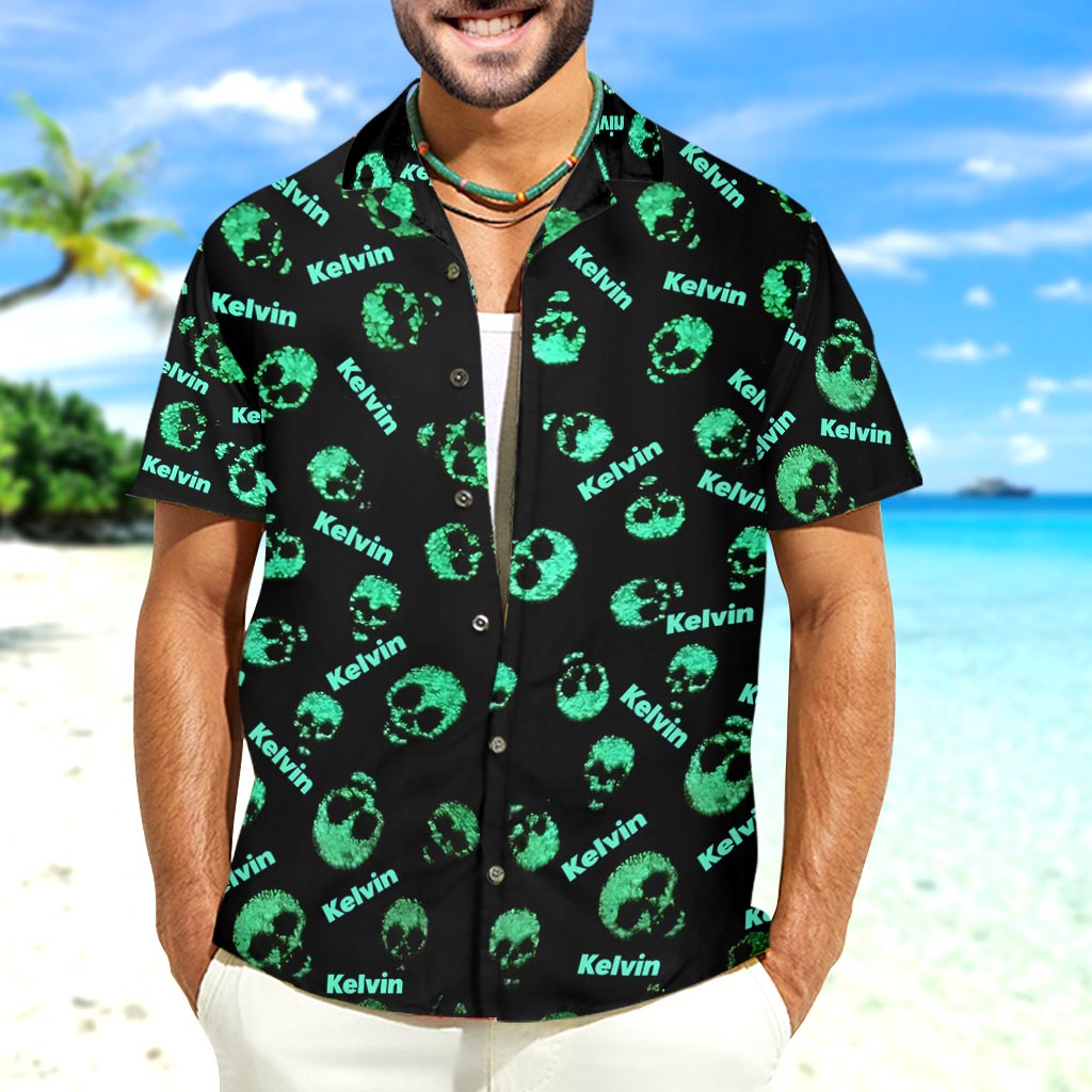 Cool Skull - Personalized Skull Hawaiian Shirt