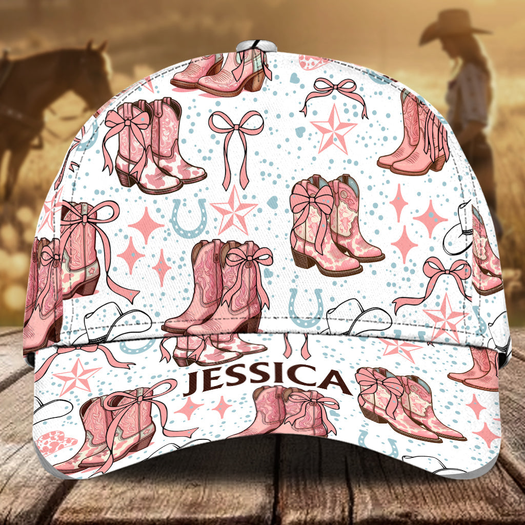 Coquette Cowgirl Boots and Bows - Personalized Cowgirl Classic Cap