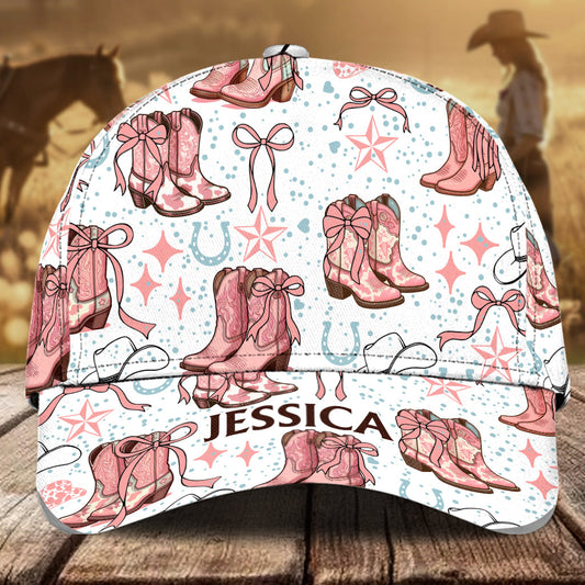 Coquette Cowgirl Boots and Bows - Personalized Cowgirl Classic Cap