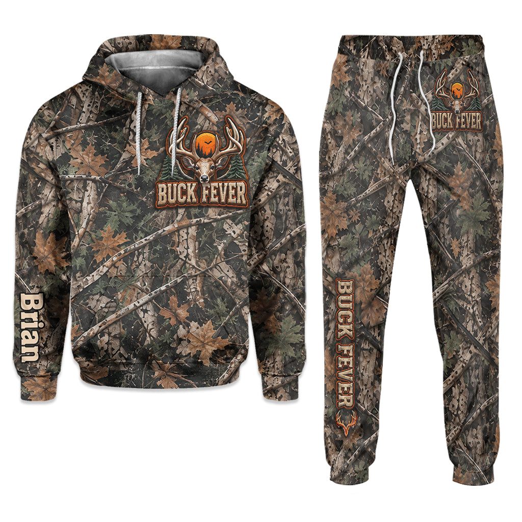 Buck Fever - Personalized Hunting Hoodie and Sweatpants