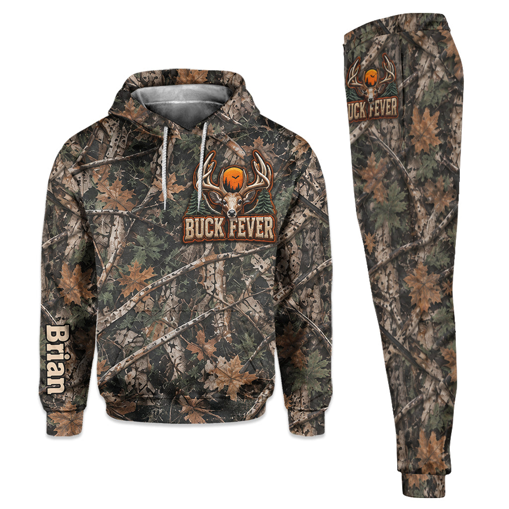 Buck Fever - Personalized Hunting Hoodie and Sweatpants