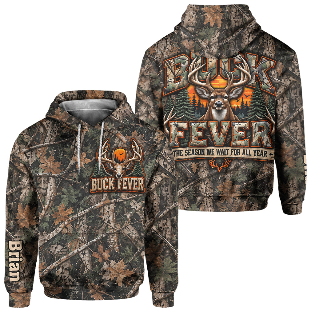 Buck Fever - Personalized Hunting Hoodie and Sweatpants