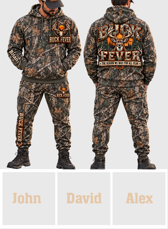 Buck Fever - Personalized Hunting Hoodie and Sweatpants