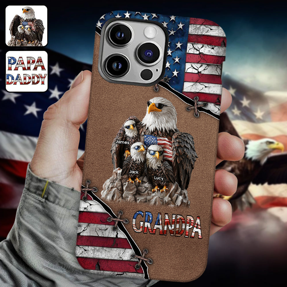 Strong Papa - Personalized Father Full Print Phone Case