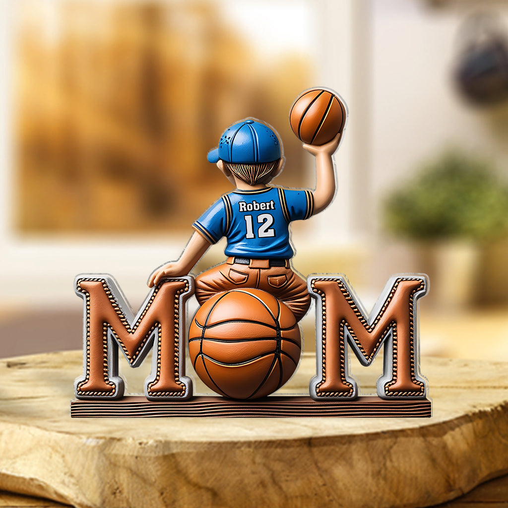 Basketball Mom - Personalized Mother Custom Shaped Acrylic Plaque