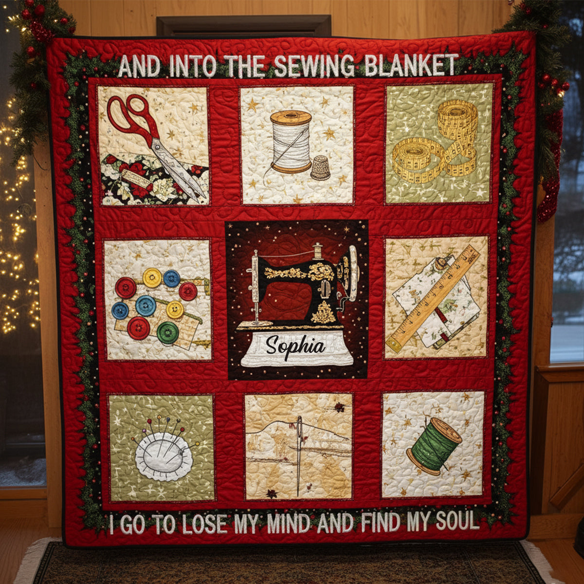 Sewing is My Therapy - Personalized Sewing Blanket
