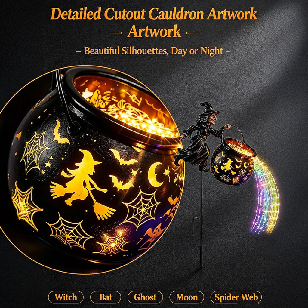Witch Cauldron Garden Light