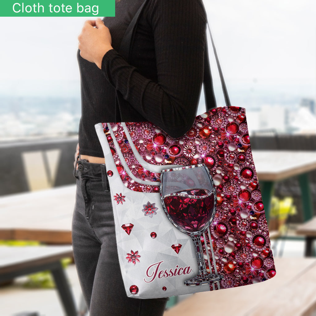 Just A Girl Who Loves Wine - Personalized Wine Tote Bag