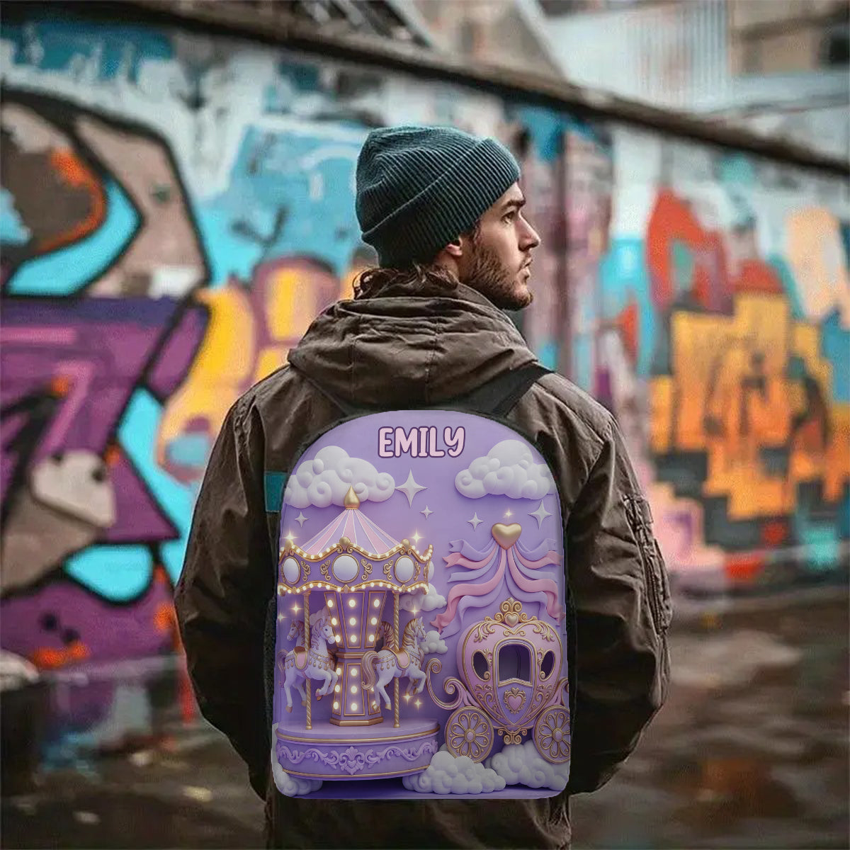 Magic Land - Gift For Daughter Granddaughter - Personalized Kid Multifunctional Backpack