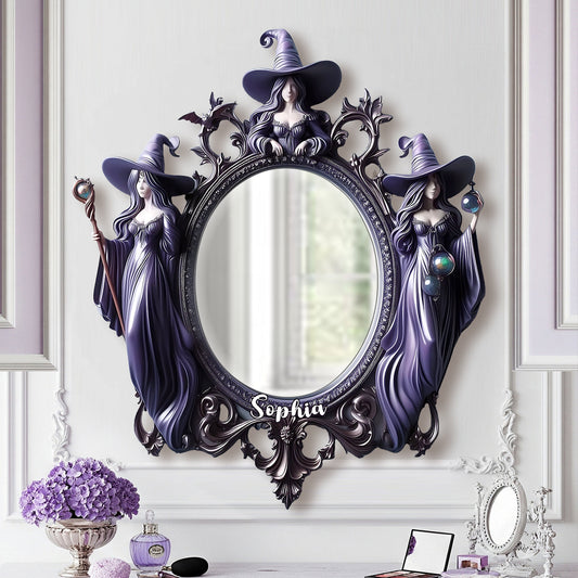 Three Witches - Personalized Witch Wall Hanging Mirror